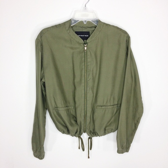 Who What Wear Jackets & Blazers - Who What Wear Drawstring Bomber Jacket Lightweight